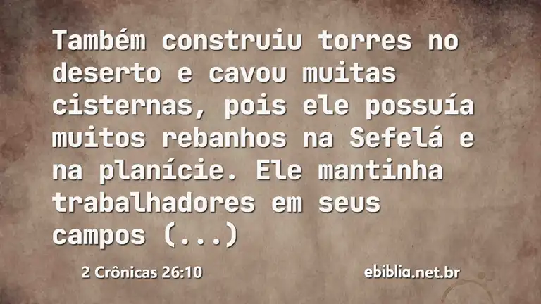 2 Crônicas 26:10