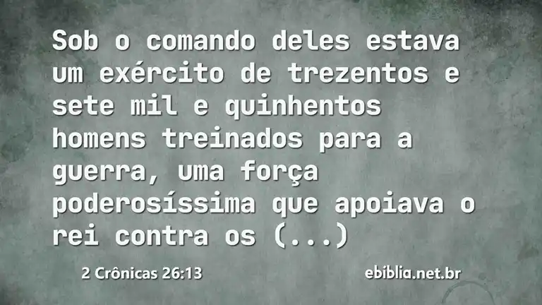 2 Crônicas 26:13