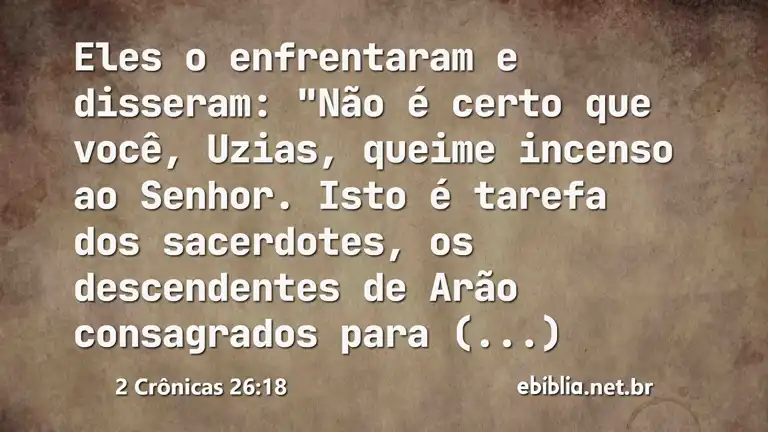 2 Crônicas 26:18