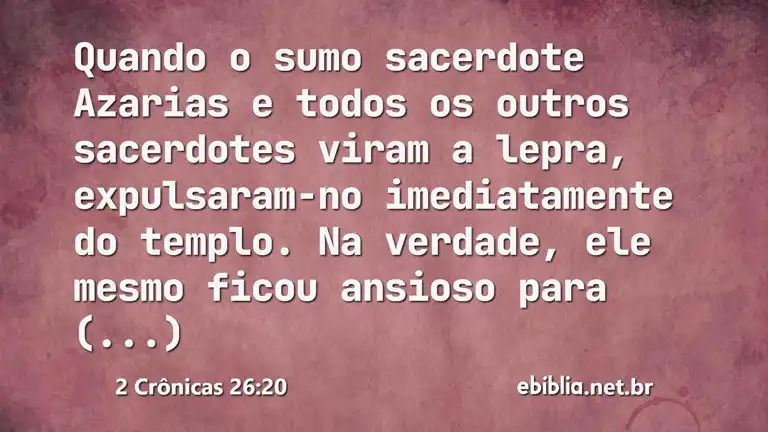 2 Crônicas 26:20