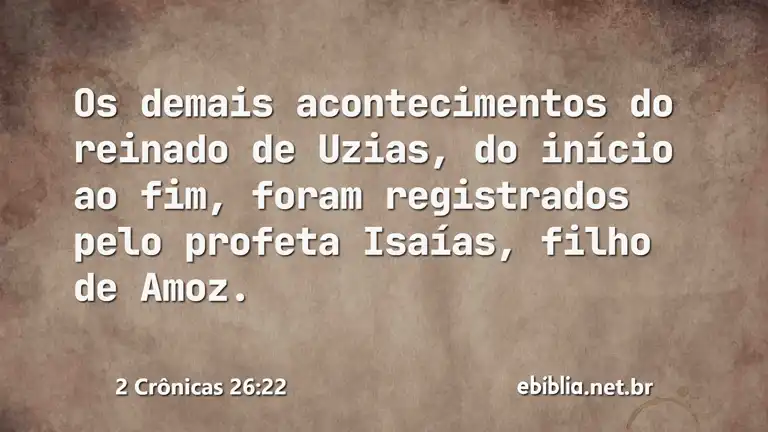 2 Crônicas 26:22