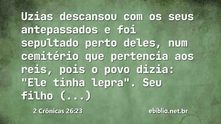 2 Crônicas 26:23