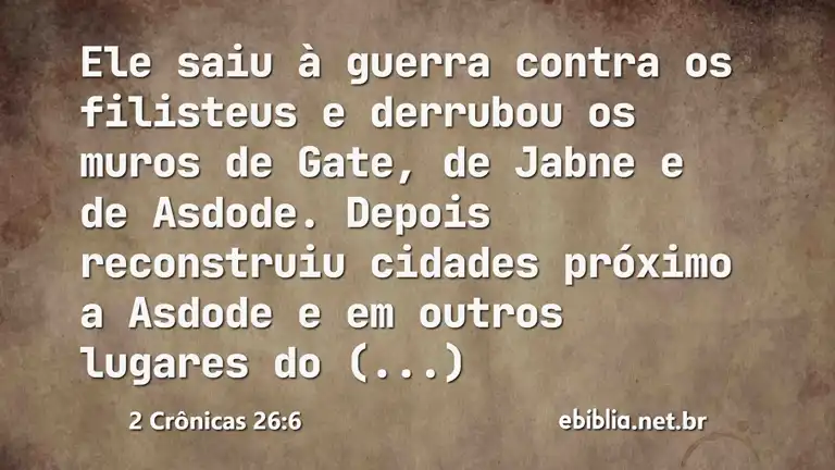 2 Crônicas 26:6