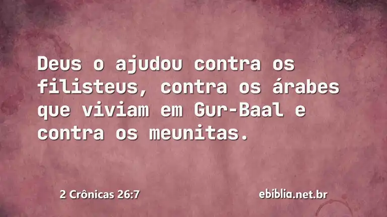 2 Crônicas 26:7