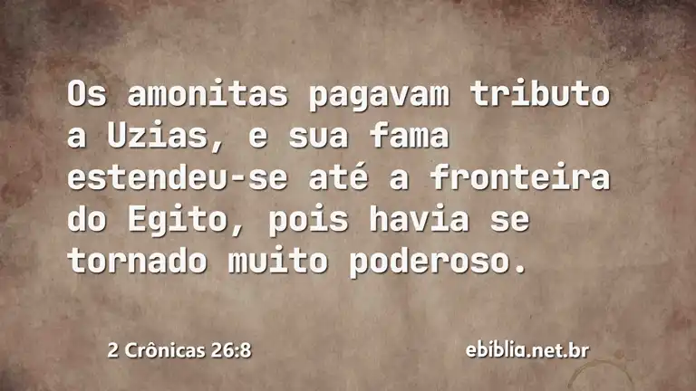 2 Crônicas 26:8