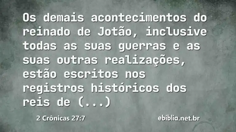 2 Crônicas 27:7