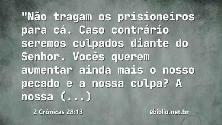 2 Crônicas 28:13