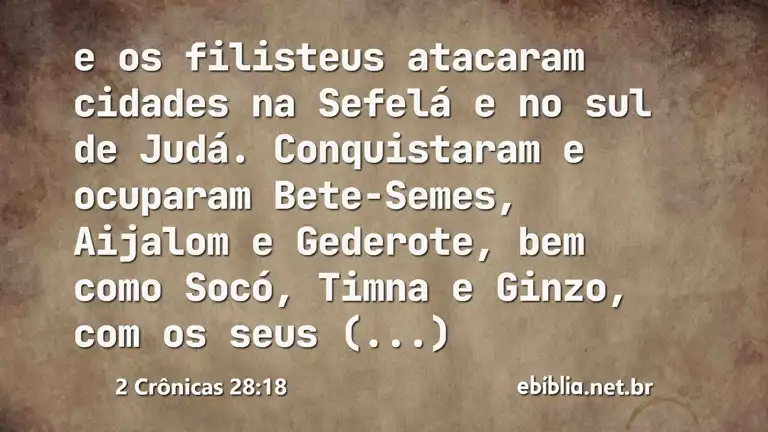 2 Crônicas 28:18