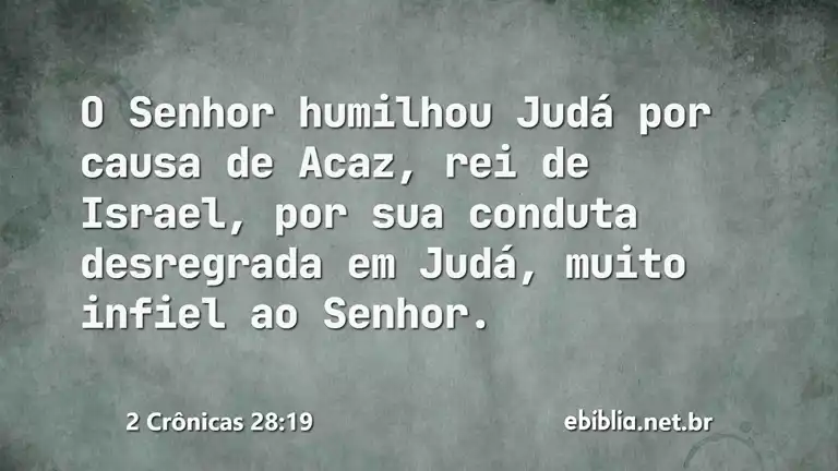 2 Crônicas 28:19