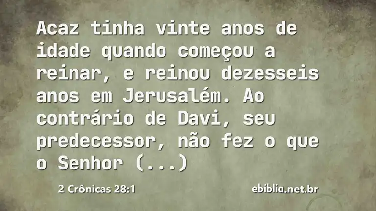 2 Crônicas 28:1