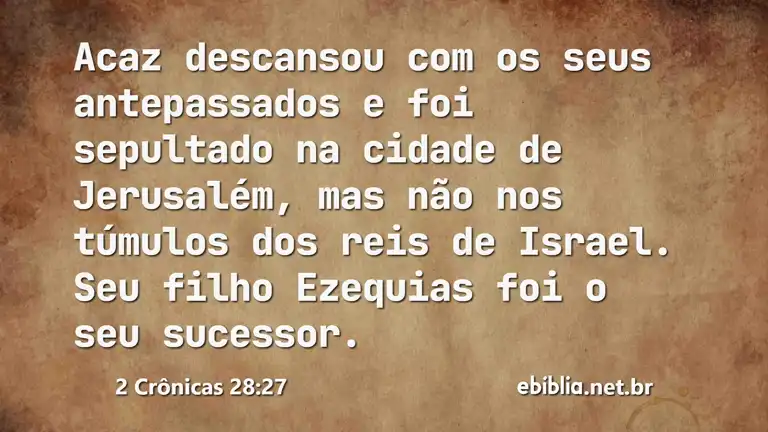 2 Crônicas 28:27