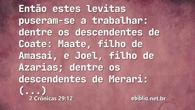 2 Crônicas 29:12