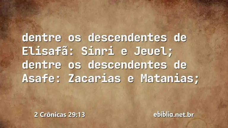 2 Crônicas 29:13