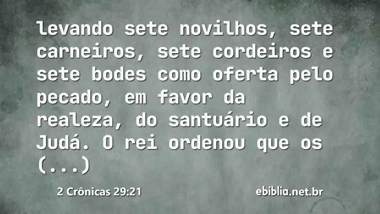 2 Crônicas 29:21