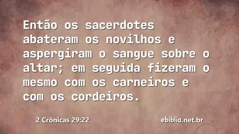 2 Crônicas 29:22