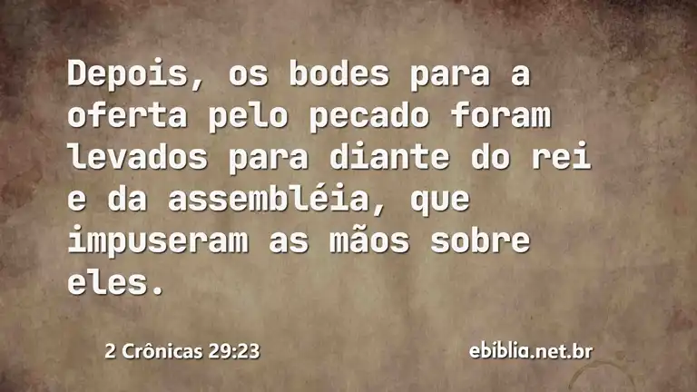 2 Crônicas 29:23