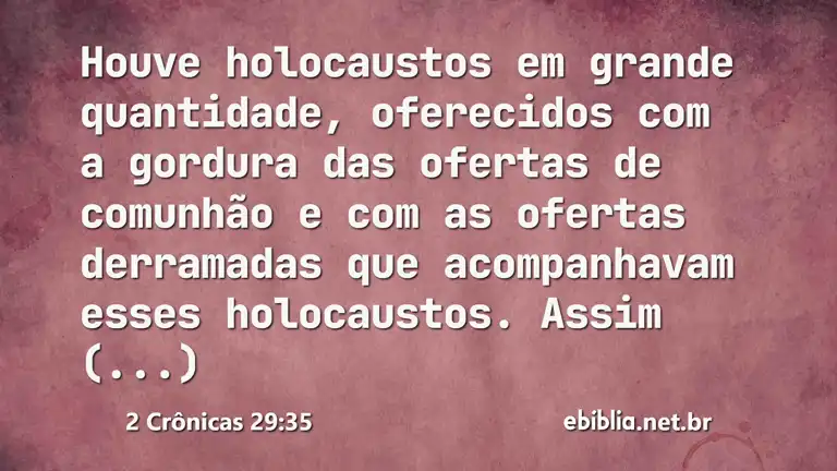 2 Crônicas 29:35