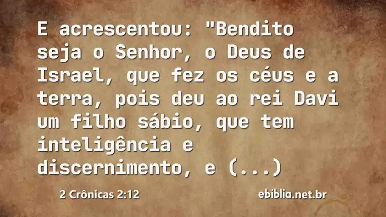 2 Crônicas 2:12