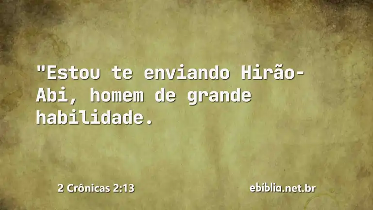 2 Crônicas 2:13