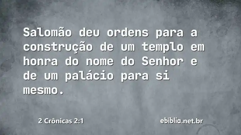 2 Crônicas 2:1