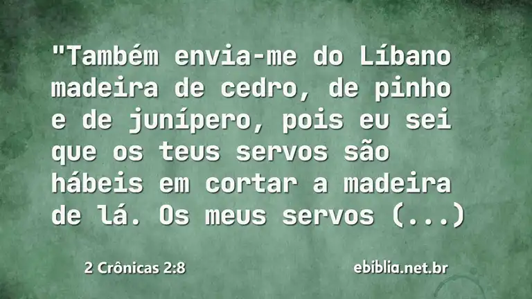 2 Crônicas 2:8