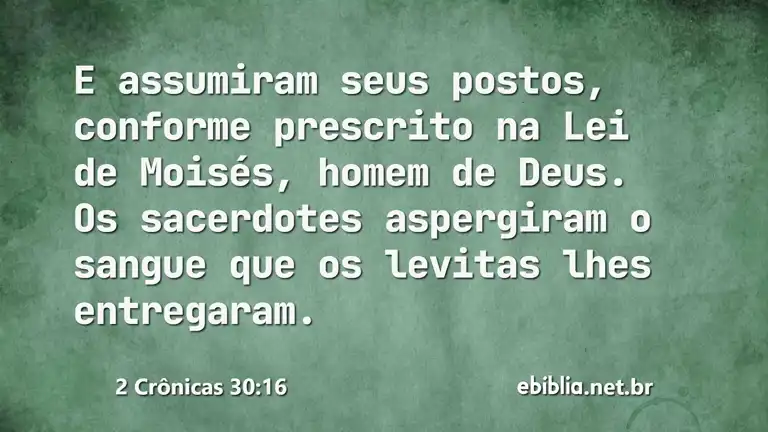 2 Crônicas 30:16