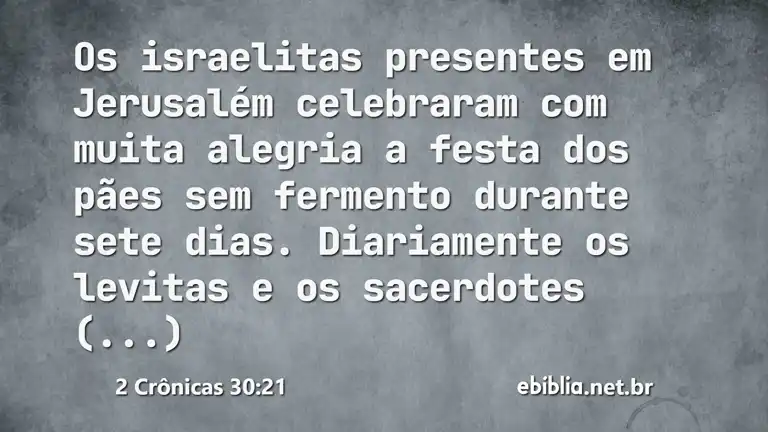 2 Crônicas 30:21