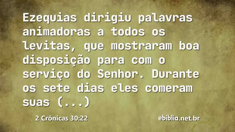 2 Crônicas 30:22