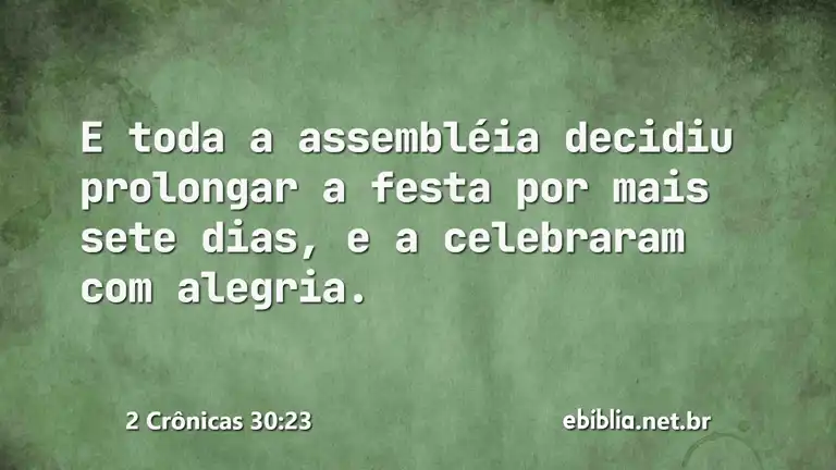 2 Crônicas 30:23