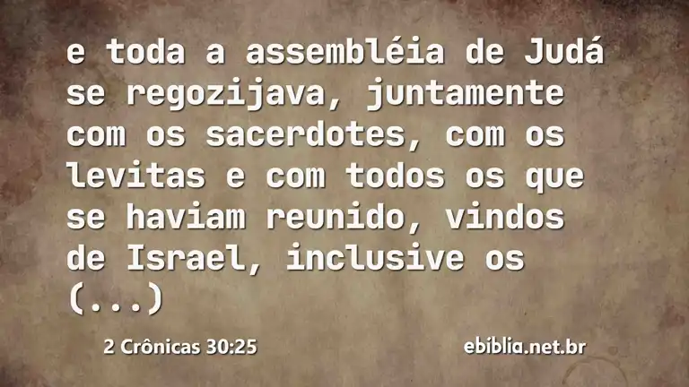 2 Crônicas 30:25