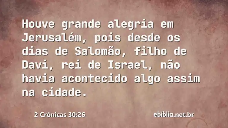 2 Crônicas 30:26