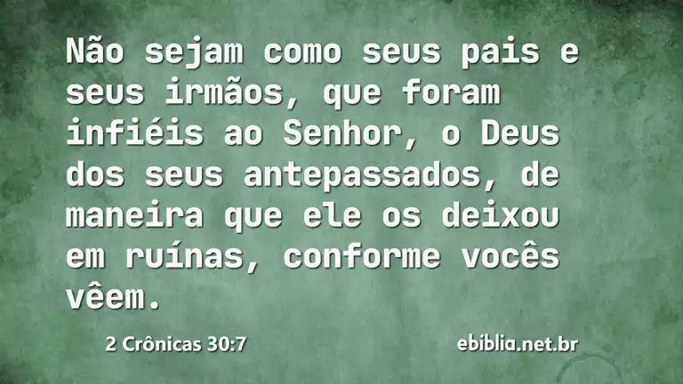 2 Crônicas 30:7