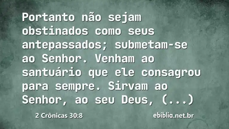 2 Crônicas 30:8