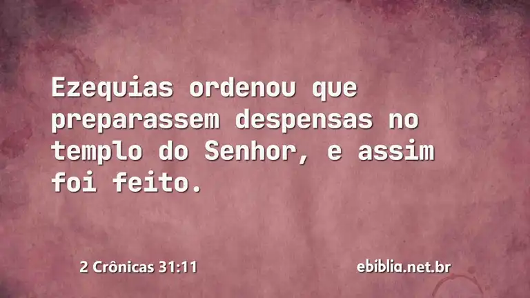 2 Crônicas 31:11