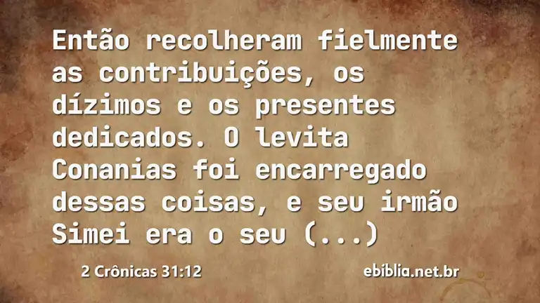 2 Crônicas 31:12