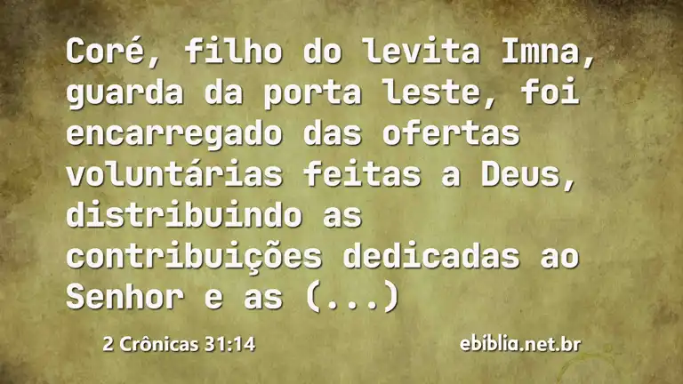 2 Crônicas 31:14