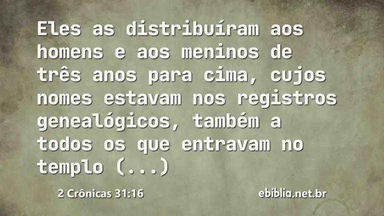 2 Crônicas 31:16