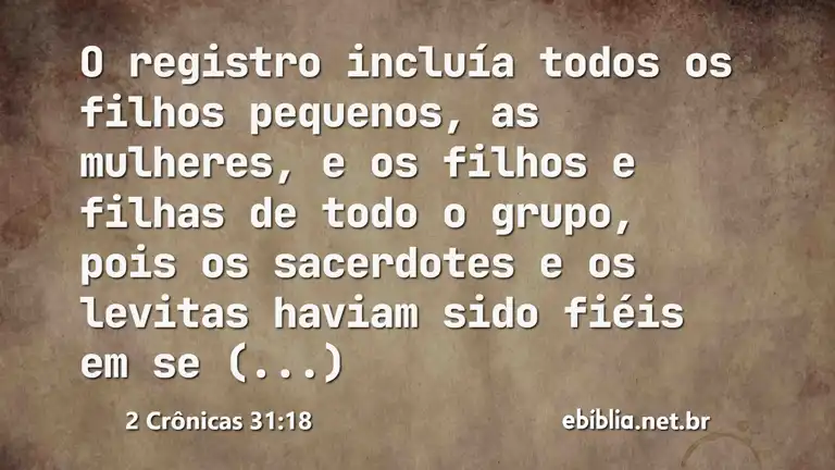 2 Crônicas 31:18