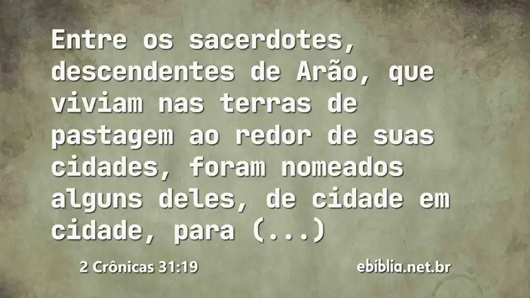 2 Crônicas 31:19