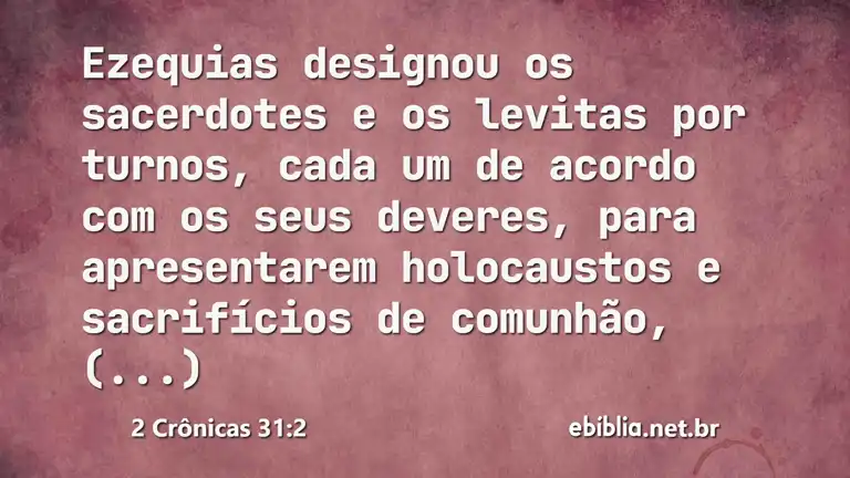 2 Crônicas 31:2