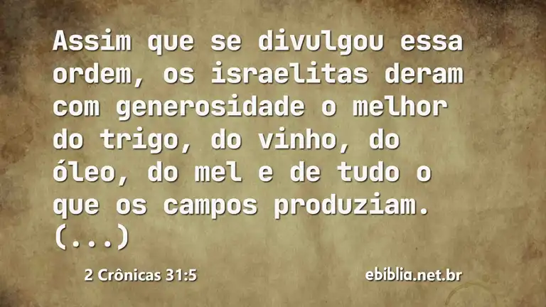 2 Crônicas 31:5