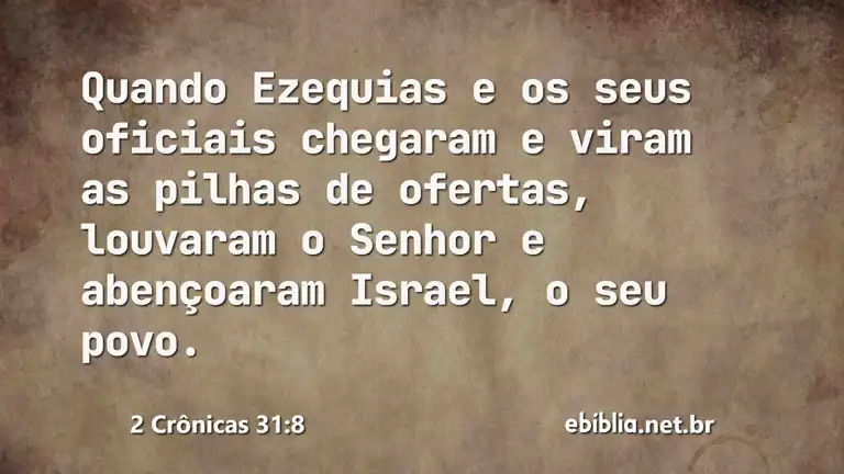 2 Crônicas 31:8