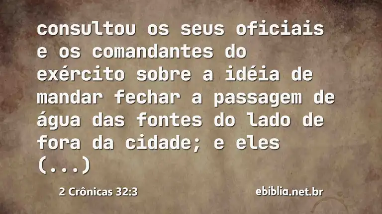 2 Crônicas 32:3