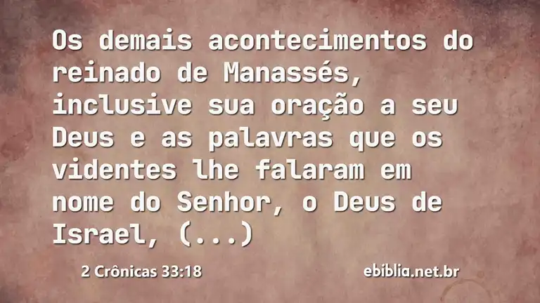 2 Crônicas 33:18