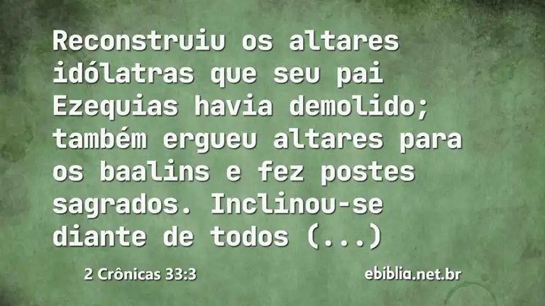 2 Crônicas 33:3