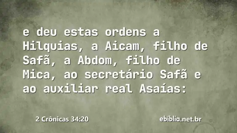 2 Crônicas 34:20