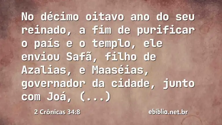 2 Crônicas 34:8