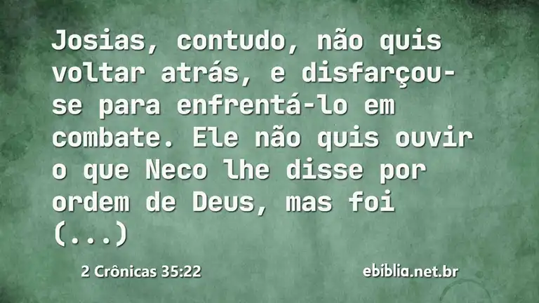 2 Crônicas 35:22