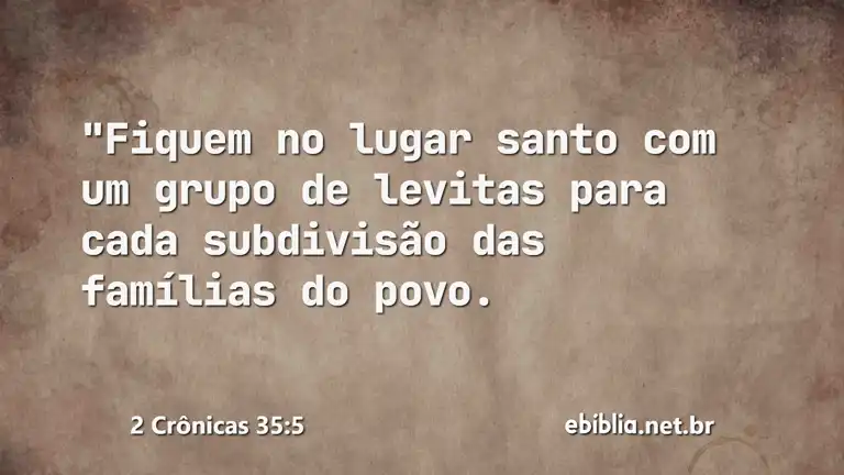 2 Crônicas 35:5