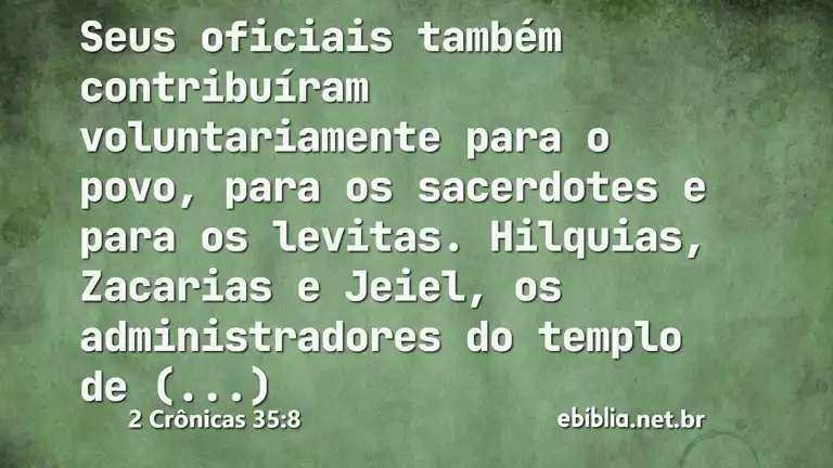 2 Crônicas 35:8